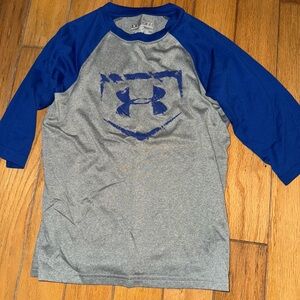 Under Armour Blue and Gray Raglan Shirt